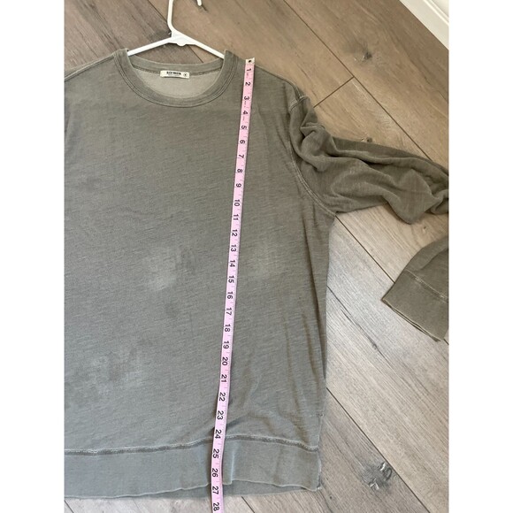 READ! Buck Mason pullover Crewneck Long Sleeve Slub Cotton Blend size M gray - Picture 2 of 8